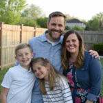 man with family